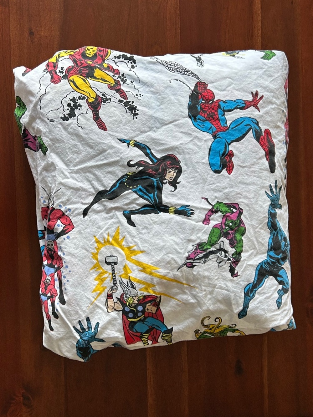 Pottery Barn Kids Marvel Heroes Double Full Fitted Sheet Comic Glow In The Dark